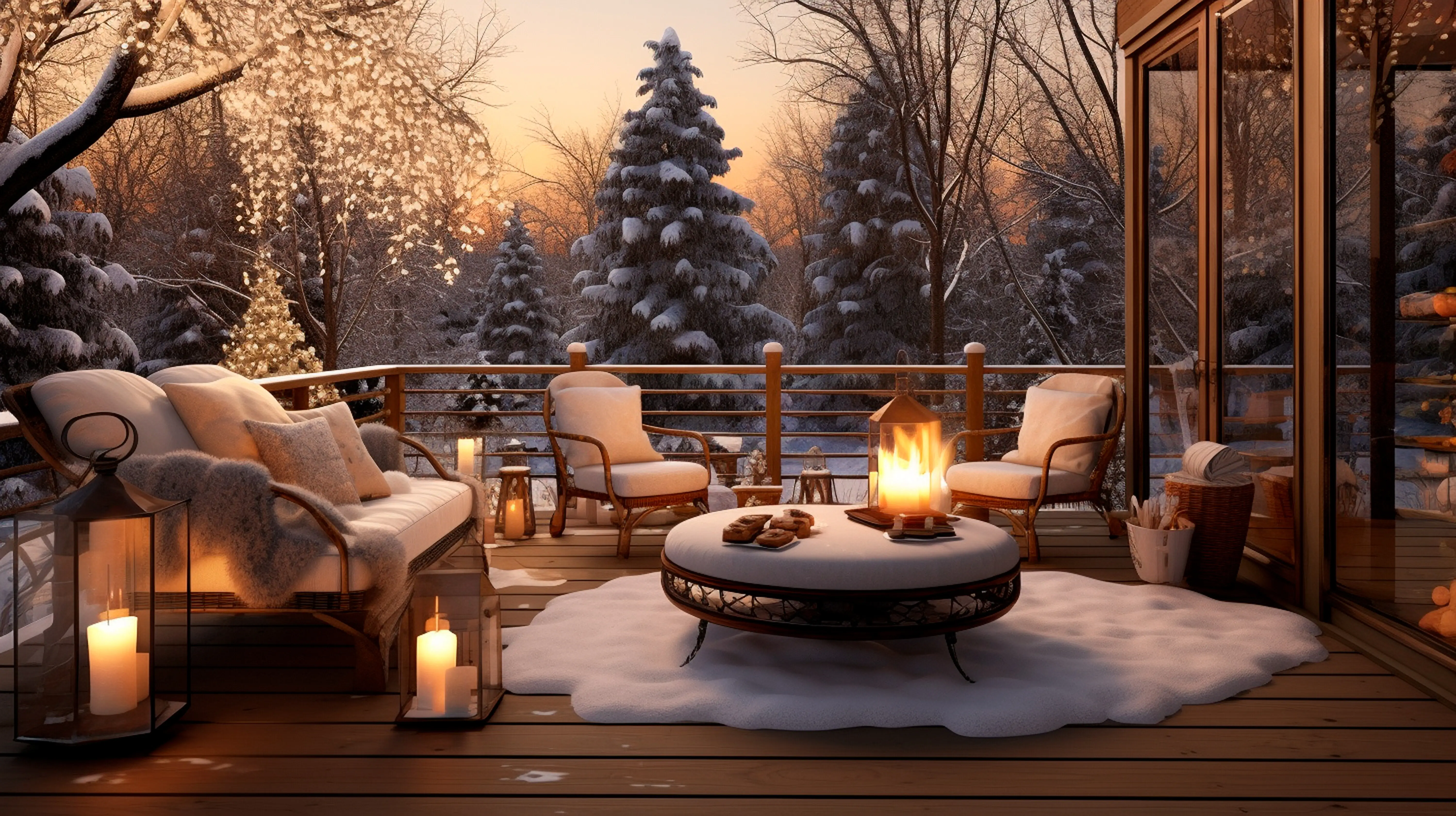 A Christmas tree at night